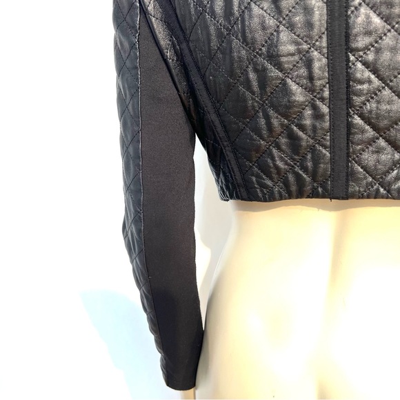 Bebe Black 100% Real  Leather Jacket - Picture 9 of 16